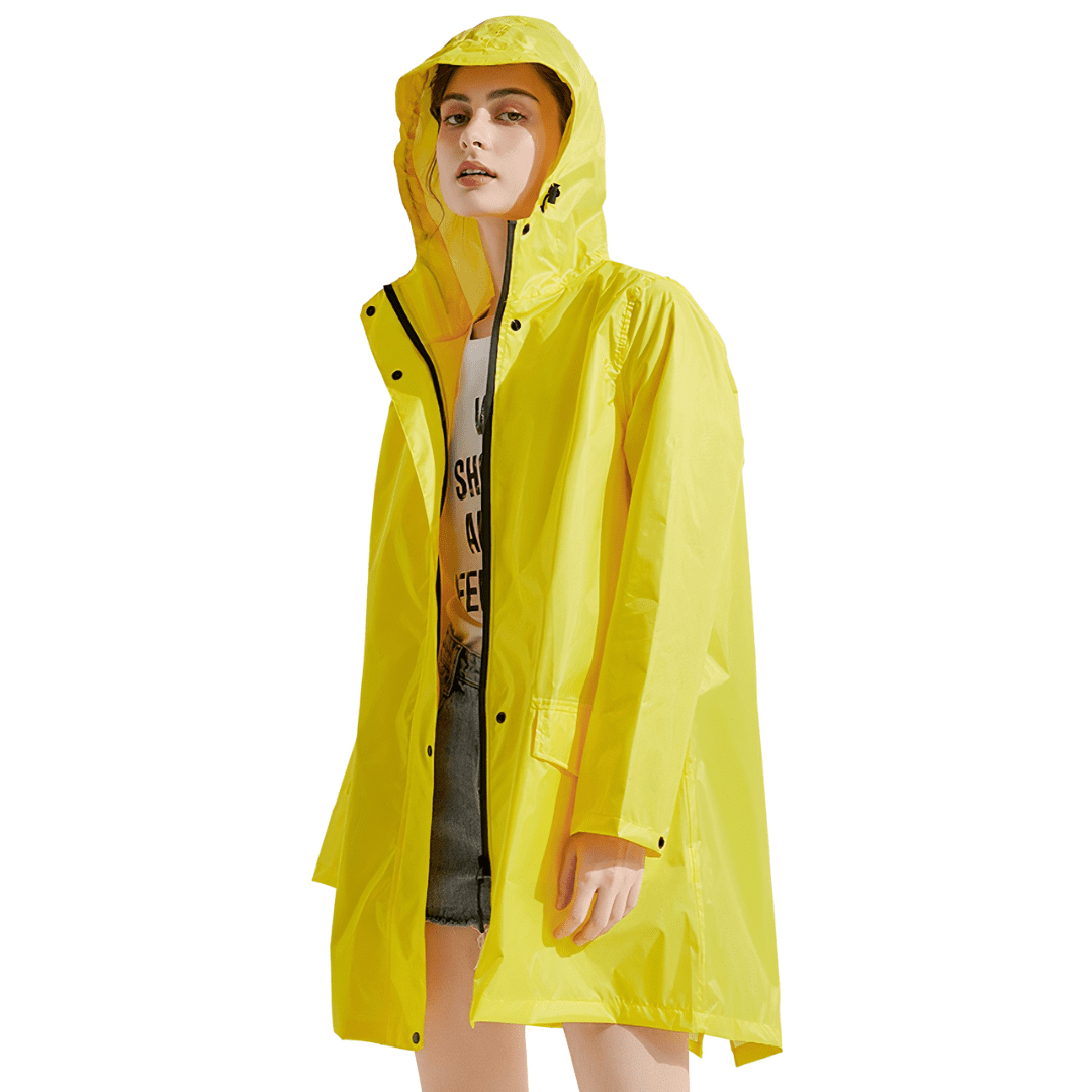 poncho pluie jaune
