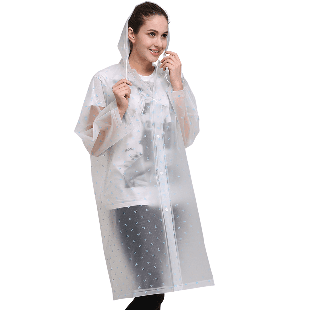 poncho pluie transparent femme