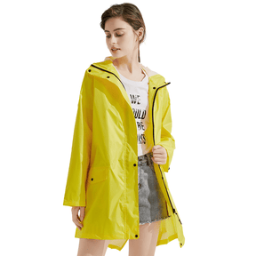 poncho transparent de pluie jaune
