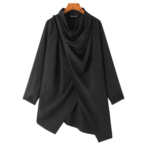 pull poncho avec manches longues