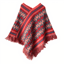 poncho femme laine coloré