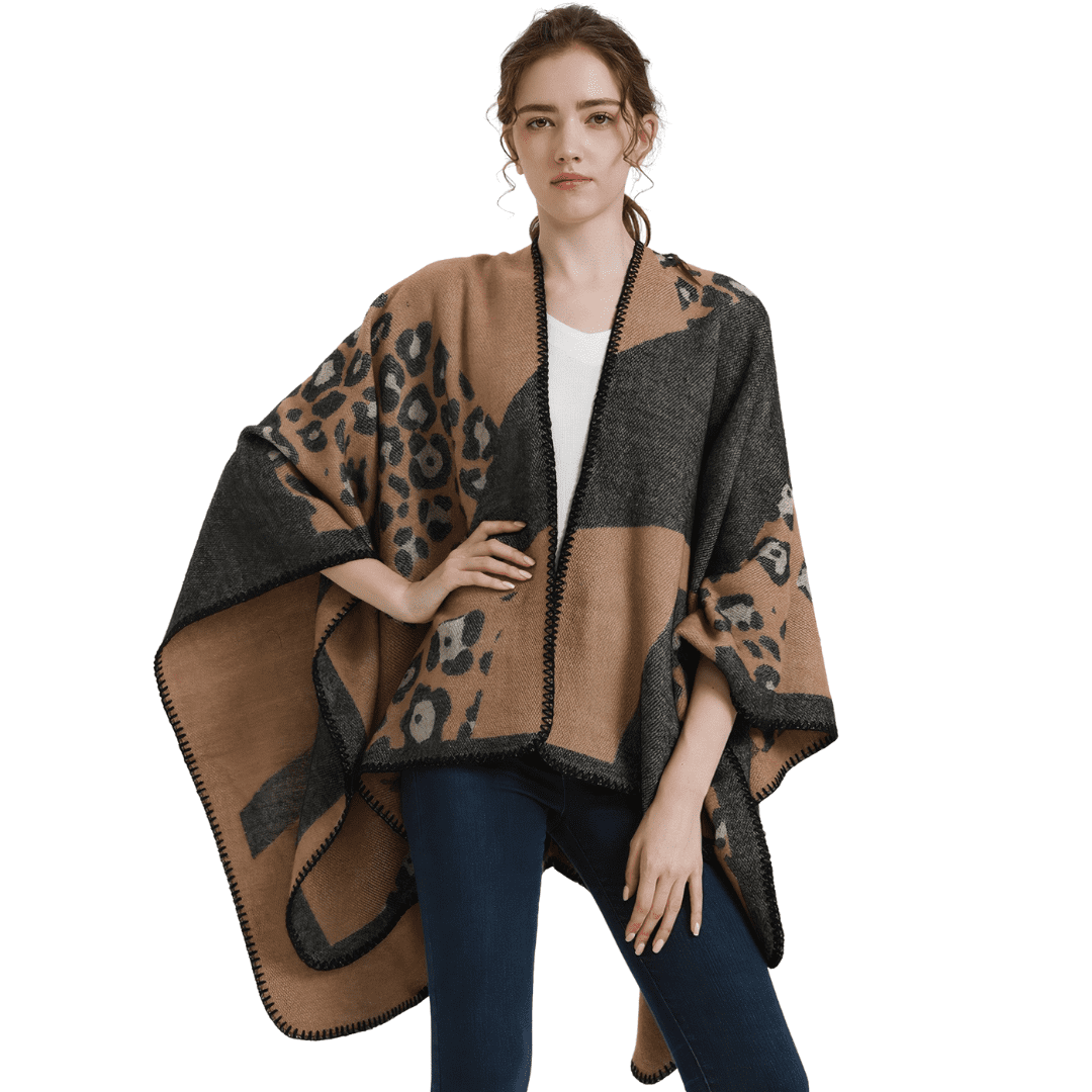 poncho femme ouvert