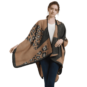 poncho ouvert femme