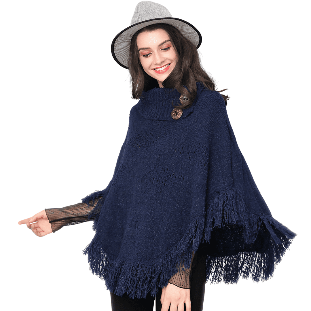 pull poncho court femme