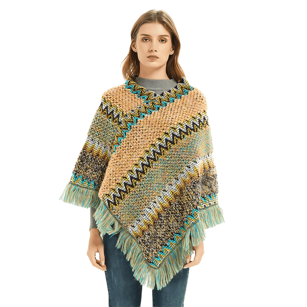 pull poncho laine femme